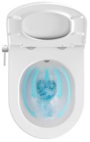 Ravak X01912 - Függesztett WC bidéfúvókával CHROME, kerámia/fehér