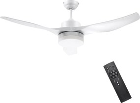 HOMCOM Mennyezeti Ventilátor LED Világítással, Visszafelé Forgatható LED Mennyezetifény, 6 Sebesség, 3 Fény Szín, Mennyezeti Lámpa Távvezérlővel, Időz