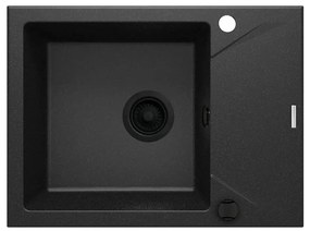 Deante ZQJ_G11A - Mosogató EVORA 59x44 cm gránit/fém grafit