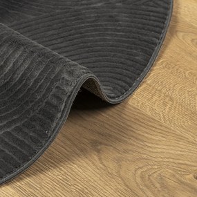 IZA antracit rövid szálú skandináv stílusú szőnyeg Ø 160 cm