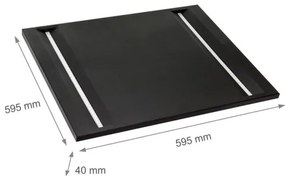 LED Panel ALGINE LED/44W/230V 60x60 cm 4000K UGR<16 fekete