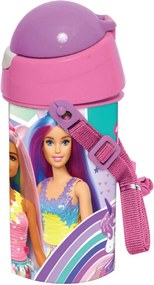 Barbie Love műanyag szívószálas kulacs akasztóval 500 ml