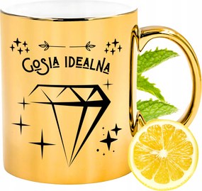 Prémium Arany Csillogó Bögre Ajándék Nyomtatott Fotóval