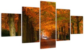 Kép - utazás, keresztül, erdő, ősszel (125x70cm)