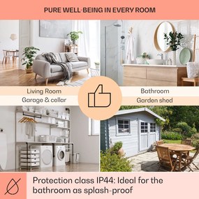 Klarstein Wonderwall Air Art, infravörös smart hősugárzó, 60 x 80 cm, 500 W, fali installáció, applikációval vezérelhető, arany vonalak