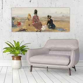 Kép - Eugène Boudin, On the Beach, Trouville, reprodukciók (120x50 cm)