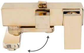 Rea Jack - zuhanygarnitúra forgatható kádkifolyóval, arany, REA-P7008