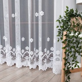 Függöny 250cm virágmintás jacquard alsó 0,5m