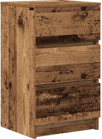 vidaXL antik fa éjjeliszekrény 3 fiókkal 39x35x65 cm