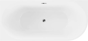 Luxury Mia szabadon álló fürdökád akril   balos 170 x 80 cm, fehér,  leeresztö  króm - 52691708000L Térben álló kád