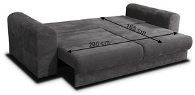 Extra tágas kanapé, szürke/világosszürke/bézs, GILEN BIG SOFA