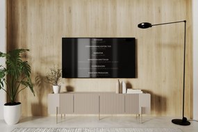 Malmi TV szekrény 200 cm - kasmír / arany lábak