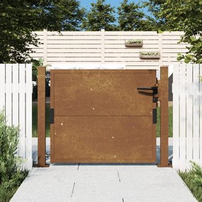Corten acél kerti kapu 105 x 105 cm