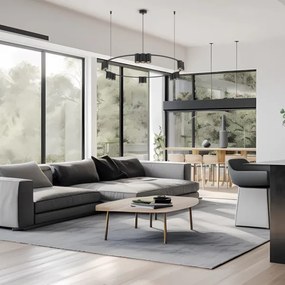 Csillár zsinóron GENESIS 15xGU10/8W/230V fekete