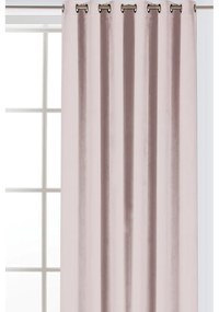 Világos rózsaszín bársony dimout (részleges sötétítő) függöny 265x270 cm Velto – Filumi