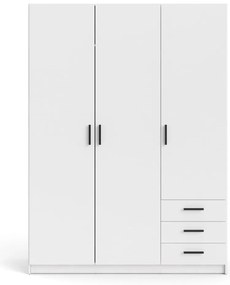 Fehér ruhásszekrény 147x200 cm Sprint – Tvilum