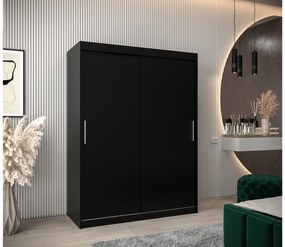 Ruhásszekrény 150 cm Toki (matt fekete + matt fehér). 1064821