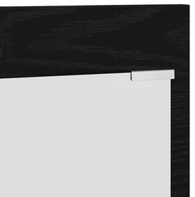Fali Kabáthorog polcokkal Musta tammi 70 x 10 x 90 cm Faanyag