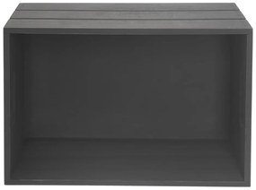 Antracitszürke fa tárolódoboz 36x26x15 cm – Orion