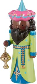 X-MAS dekor figura király zöld 20 cm
