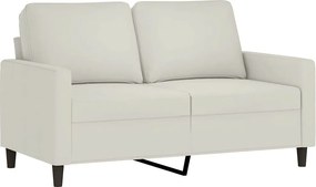 vidaXL kétszemélyes krémszínű bársony kanapé 120 cm