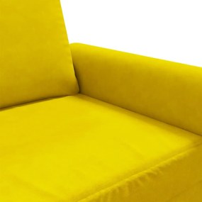 sárga bársony kanapéfotel 60 cm