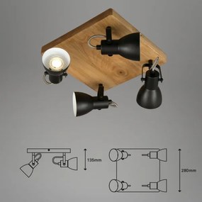 Brilo - Spotlámpa VINTAGE 4xGU10/35W/230V