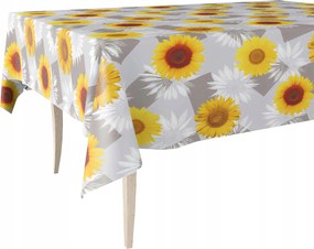 Cerata Vastag Abrosz Szürke Napraforgó Virágokkal 140x190