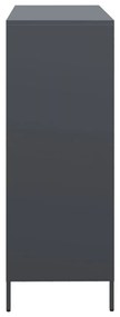 antracitszürke acél magasszekrény 101,5 x 39 x 103,5 cm