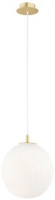 Argon 8507 - Csillár zsinóron PALOMA 1xE27/15W/230V átm. 25 cm arany/fehér