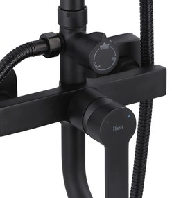 Zuhanyszett REA ARGUS BLACK MATT