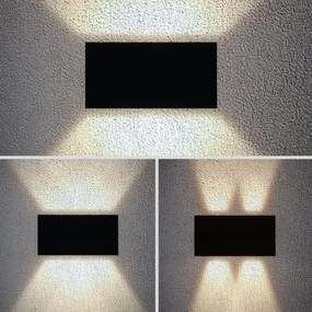 Brilagi - LED kültéri fali lámpatest DOUBLE CUBE LED/12W/230V fekete IP65