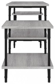 szürke sonoma színű szerelt fa TV-szekrény 117x35x52 cm