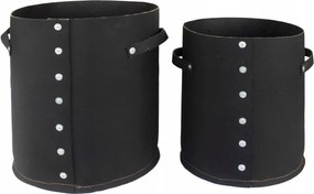 Esschert újrahasznosított gumi virágtartó fedél szett fekete 2 db