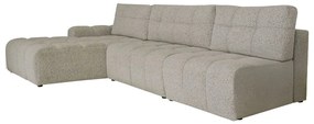 Világosbarna kinyitható tárolóhelyes moduláris sarokkanapé (bal oldali) Lulu – Miuform