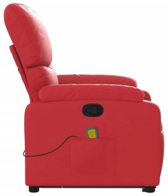 vidaXL piros műbőr dönthető masszázs- és állófotel