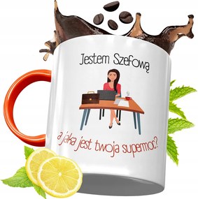 Narancssárga Bögre Főnöknek Ajándék fényképes nyomtatással