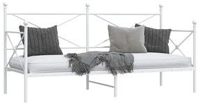 kanapéágy matrac nélkül fehér 90x190 cm acél