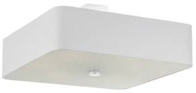 Fehér mennyezeti lámpa üveg-textil búrával 55x55 cm Kortez – Nice Lamps