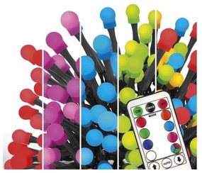 LED RGB Karácsonyi kültéri lánc 96xLED/64 mód 15m IP44 + távirányító