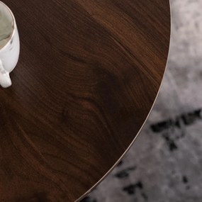 Étkezőasztal 60 cm méretben, dió/fehér színben LAUREN