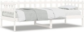vidaXL fehér tömör fenyőfa kanapéágy matrac nélkül 90 x 200 cm