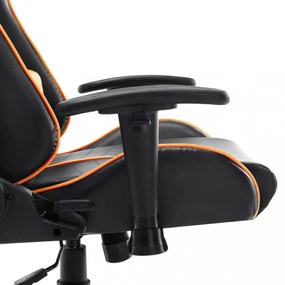 fekete és narancssárga műbőr gamer szék