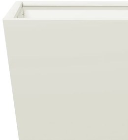 2 db fehér acél kerti növénytartó 40 x 40 x 40 cm