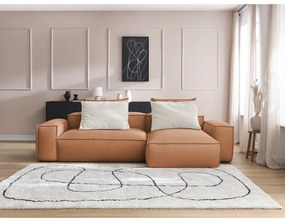 Barna bőrutánzat sarokkanapé (variálható) Boheme – Bobochic Paris