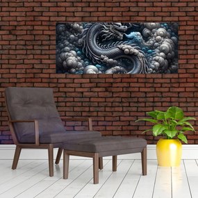 Kép – Sárkány a füstben (120x50 cm)