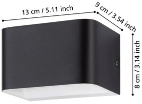 Eglo 901016 - LED fali lámpa SANIA LED/6W/230V 3000K fekete