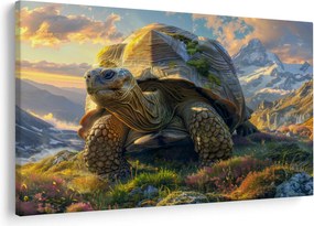 Kép - Teknős és hegyvidéki táj (90x60 cm)