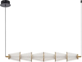 MILAGRO ML1821 SANSA Modern Led FĂŒggesztett LĂĄmpa Fekete, SĂĄrgarĂ©z LED IP20