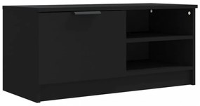 fekete szerelt fa TV-szekrény 80 x 35 x 36,5 cm